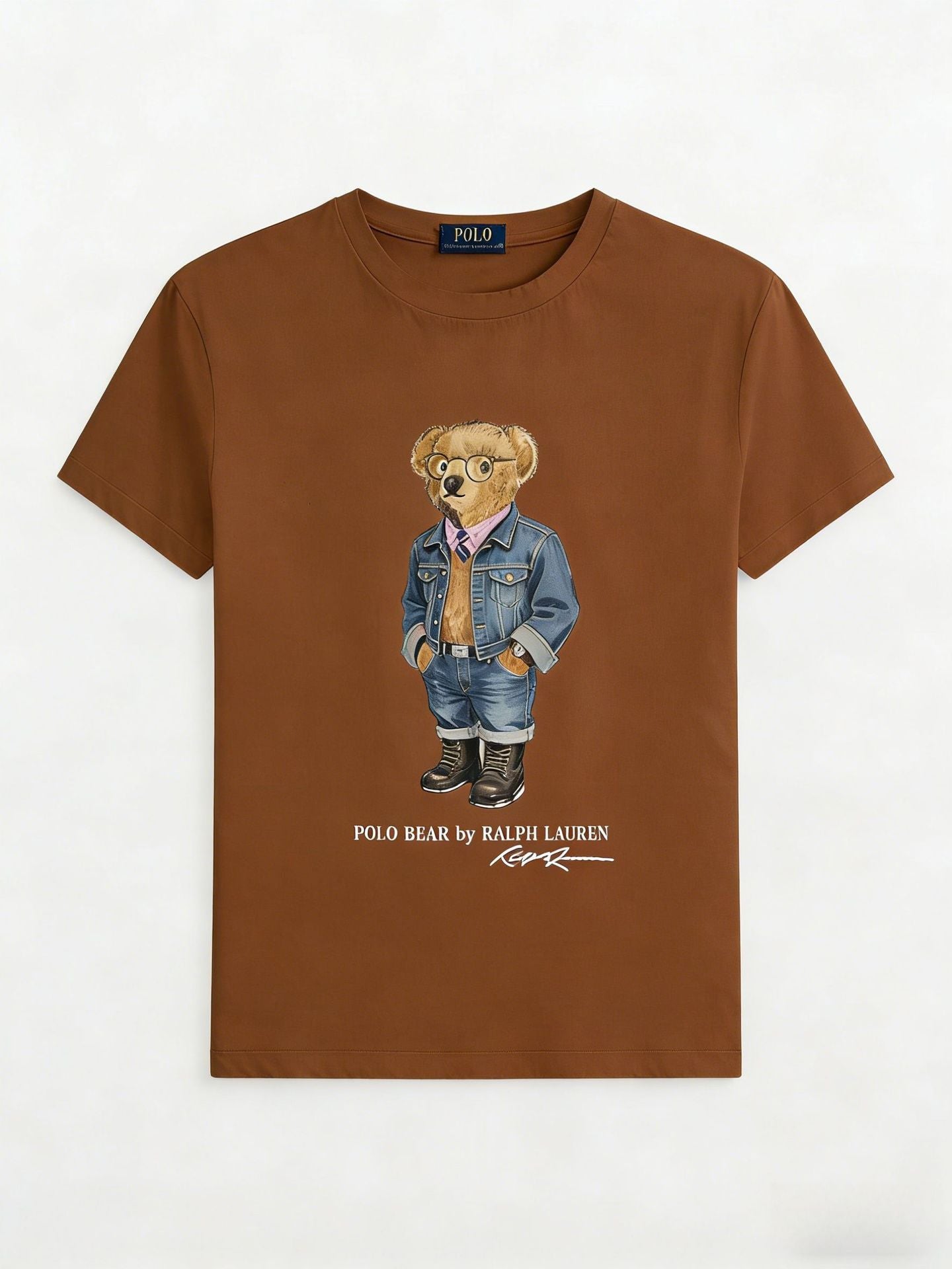 European and American Cross border 2026 Summer Cross border Women's Fashion New Casual Bear Printed Round Neck T-shirt Short Sleeve Top