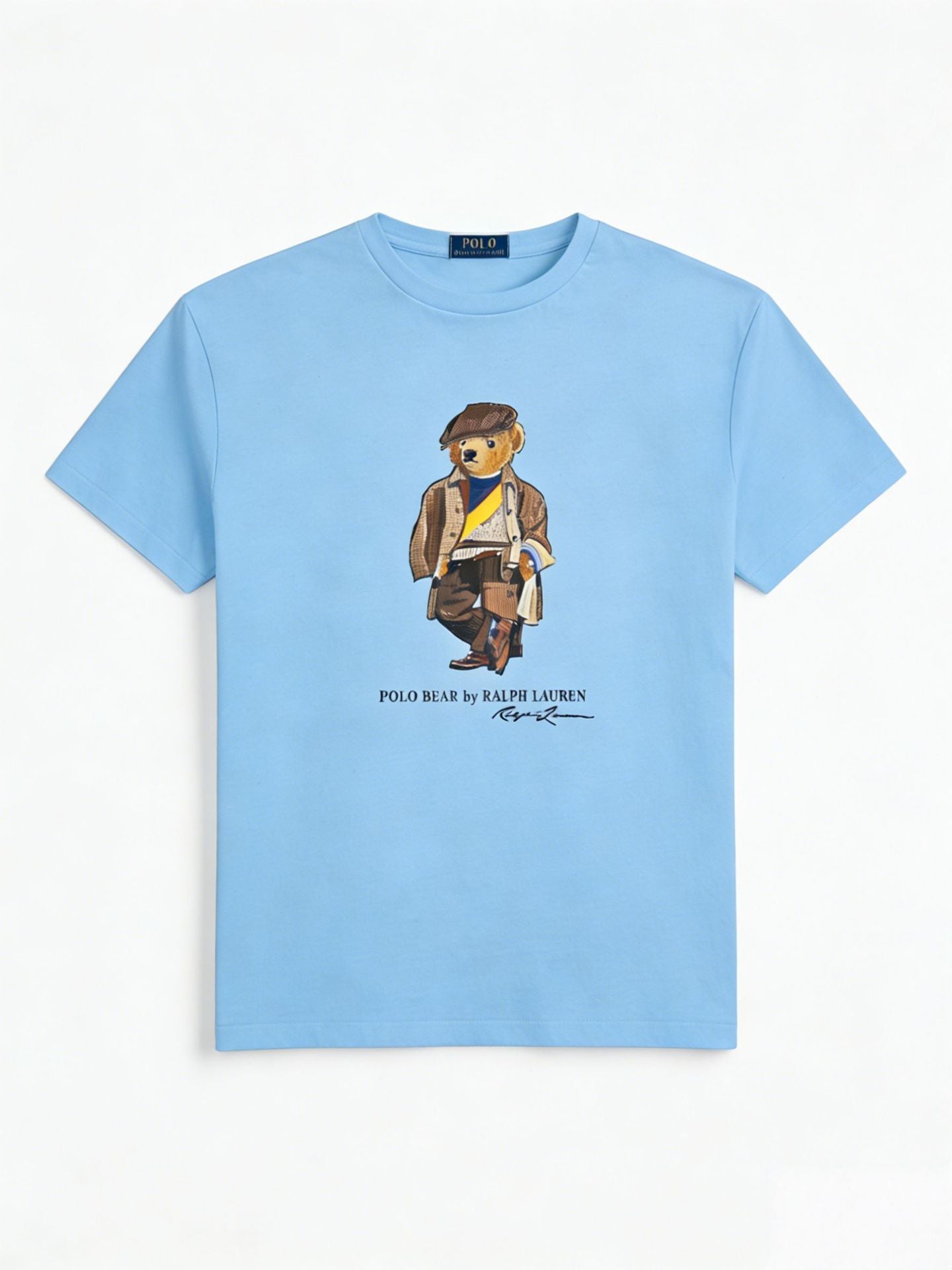 European and American Cross border 2026 Summer Cross border Women's Fashion New Casual Bear Printed Round Neck T-shirt Short Sleeve Top