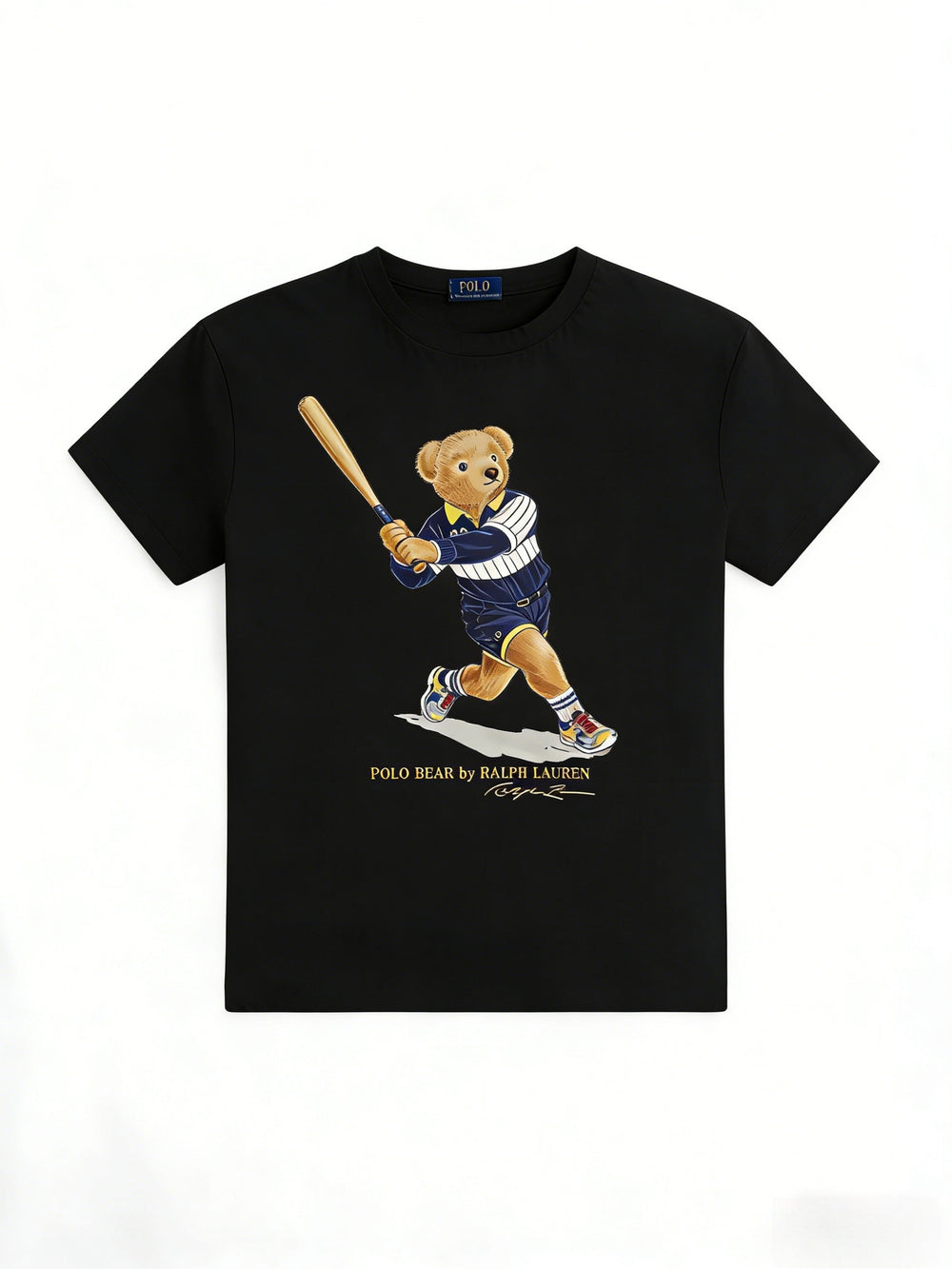 European and American Cross border 2026 Summer Cross border Women's Fashion New Casual Bear Printed Round Neck T-shirt Short Sleeve Top