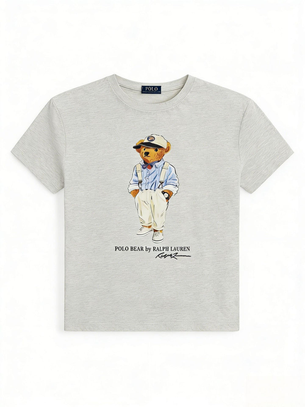 European and American Cross border 2026 Summer Cross border Women's Fashion New Casual Bear Printed Round Neck T-shirt Short Sleeve Top