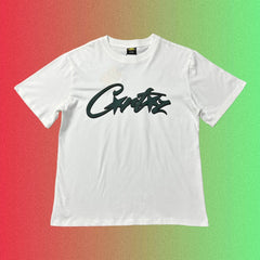 Corteiz Cursive Star Script Logo Graphic Black T-Shirt